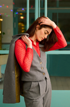 Laden Sie das Bild in den Galerie-Viewer, Weste, Cissy Gilet Brando Stripe – Grey Melange