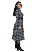 Laden Sie das Bild in den Galerie-Viewer, Hemdblusenkleid Jayne – Light Blue & Navy