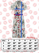 Laden Sie das Bild in den Galerie-Viewer, Hemdblusenkleid Charlene Ruby 40's, Palm, Rot
