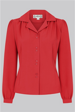 Laden Sie das Bild in den Galerie-Viewer, Bluse Pepper 40s, rot