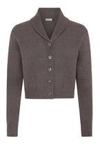 Laden Sie das Bild in den Galerie-Viewer, Vintage 40er-Jahre Cardigan Violet, Grau