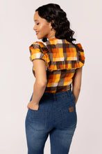 Laden Sie das Bild in den Galerie-Viewer, Bluse Darlene Check 40's, Multi