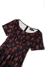 Laden Sie das Bild in den Galerie-Viewer, Swingkleid Brenda Bird and Rose, Schwarz