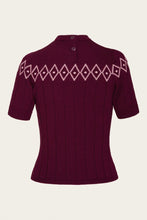 Laden Sie das Bild in den Galerie-Viewer, Emmy Design The Darling Diamond Top Black Cherry – Rückansicht