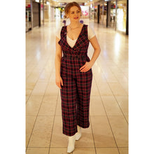 Laden Sie das Bild in den Galerie-Viewer, Jumpsuit Sylvia, Navy-Tartan
