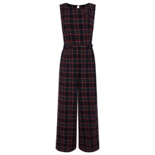 Laden Sie das Bild in den Galerie-Viewer, Jumpsuit Sylvia, Navy-Tartan