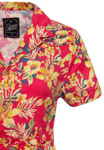 Laden Sie das Bild in den Galerie-Viewer, Blusenkleid Hawaii, rot