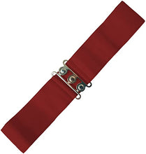 Laden Sie das Bild in den Galerie-Viewer, Vintage Stretch Gürtel, weiss, schwarz, Bordeaux oder Blau
