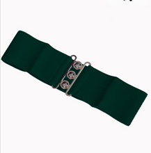 Laden Sie das Bild in den Galerie-Viewer, Vintage Stretch Gürtel, weiss, schwarz, Bordeaux oder Blau