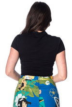 Laden Sie das Bild in den Galerie-Viewer, Top Mandarin Collar, Schwarz