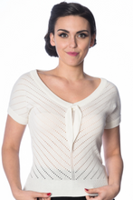 Laden Sie das Bild in den Galerie-Viewer, Top Patricia Pointelle, creme