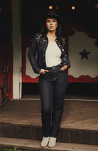 Laden Sie das Bild in den Galerie-Viewer, Jeans Western 50's Fit, Dark Denim