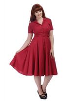 Laden Sie das Bild in den Galerie-Viewer, Swingkleid Caterina, Rot