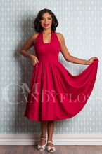 Laden Sie das Bild in den Galerie-Viewer, Swingkleid Myra-Cerise, rot, PLus Size