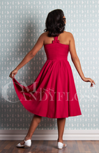 Laden Sie das Bild in den Galerie-Viewer, Swingkleid Myra-Cerise, rot, PLus Size