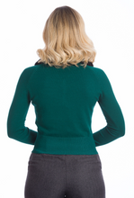 Laden Sie das Bild in den Galerie-Viewer, Cardigan Bow Dreaming, Flaschengrün