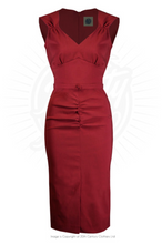 Laden Sie das Bild in den Galerie-Viewer, Bleistiftkleid Rita (Wiggel Dress) Weinrot