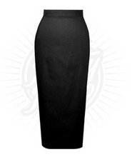 Laden Sie das Bild in den Galerie-Viewer, Bleistiftrock Retro 50s, Schwarz
