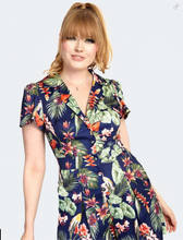Laden Sie das Bild in den Galerie-Viewer, Playsuit Floral Birds, Navy
