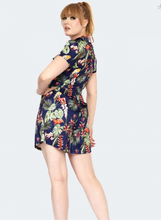 Laden Sie das Bild in den Galerie-Viewer, Playsuit Floral Birds, Navy