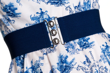 Laden Sie das Bild in den Galerie-Viewer, Vintage Stretch Gürtel, weiss, schwarz, Bordeaux oder Blau