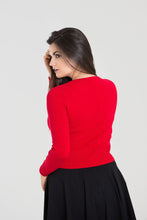 Laden Sie das Bild in den Galerie-Viewer, Cardigan Paloma, Rot, Plus Size