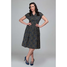 Laden Sie das Bild in den Galerie-Viewer, Swingkleid Judy Hatch, Navy, Plus Size