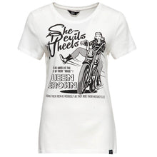 Laden Sie das Bild in den Galerie-Viewer, T-Shirt, She devils on wheels, weiss