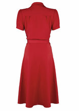 Laden Sie das Bild in den Galerie-Viewer, Blusenkleid, Pretty 40s ,rot