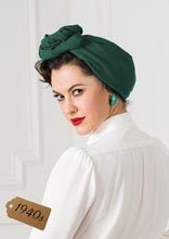 Laden Sie das Bild in den Galerie-Viewer, 1940s inspired Turban, verschiedene Farben

