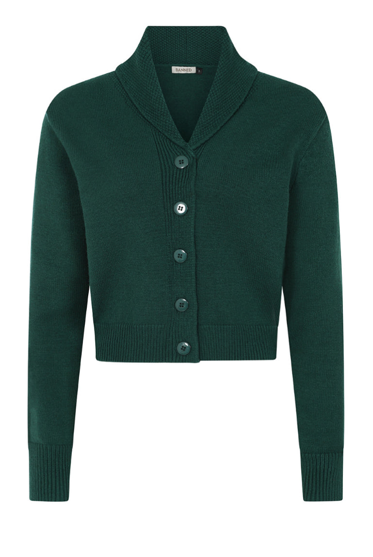 Cardigan Violet, Flaschengrün, Plus Size