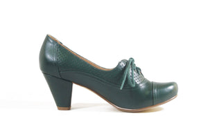 Maytal Schnürschuhe im Vintage-Stil, Grün