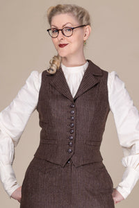 Weste The Watchmaker's Waistcoat, Braun, Plus Size