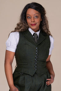 Weste The Watchmaker's Waistcoat, Grün, Plus Size