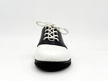 Laden Sie das Bild in den Galerie-Viewer, Rizzo Retro Oxford Derby Schuhe, Schwarz-Weiß
