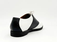 Laden Sie das Bild in den Galerie-Viewer, Rizzo Retro Oxford Derby Schuhe, Schwarz-Weiß
