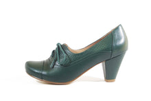 Laden Sie das Bild in den Galerie-Viewer, Maytal Schnürschuhe im Vintage-Stil, Grün
