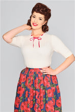 Laden Sie das Bild in den Galerie-Viewer, Sandrine Pointelle Knitted Top, Weiß
