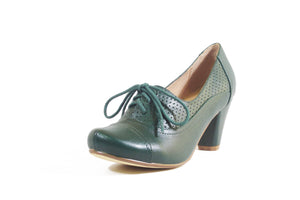 Maytal Schnürschuhe im Vintage-Stil, Grün