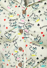 Laden Sie das Bild in den Galerie-Viewer, Bluse Retro Cats, Beige
