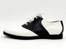 Laden Sie das Bild in den Galerie-Viewer, Rizzo Retro Oxford Derby Schuhe, Schwarz-Weiß
