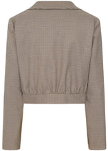 Laden Sie das Bild in den Galerie-Viewer, Jacke Robin Houndstooth 40s, Braun
