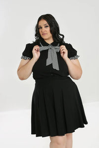 Bluse Leslie, Schwarz Weiß, Plus Size