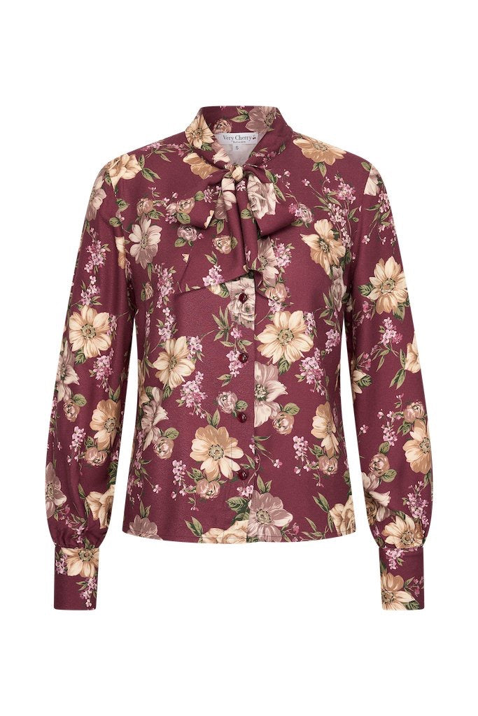 Bluse Crepe Renoir, Burgundy