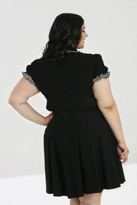 Bluse Leslie, Schwarz Weiß, Plus Size