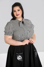 Laden Sie das Bild in den Galerie-Viewer, Bluse Humbug, Schwarz-Weiß-Gestreift, Plus Size
