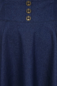Swingrock Dottie, Denim, Plus Size