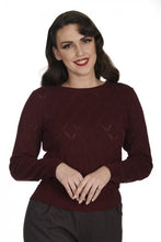 Laden Sie das Bild in den Galerie-Viewer, Pullover Ruby, Burgunder, Plus Size
