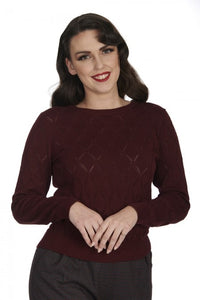 Pullover Ruby, Burgunder, Plus Size