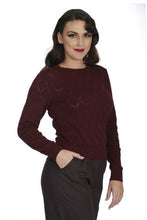 Laden Sie das Bild in den Galerie-Viewer, Pullover Ruby, Burgunder, Plus Size
